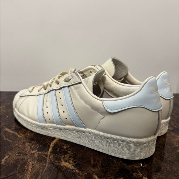 Adidas Superstar 82 Cloud White/Sky Tint/Off White Mens Sneakers Sz 9.5 - Picture 6 of 9